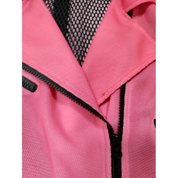 Rebecca Minkoff Long Sleeve Notch Lapel Collared Moto Jacket Pink Ombre Size M - Picture 7 of 16